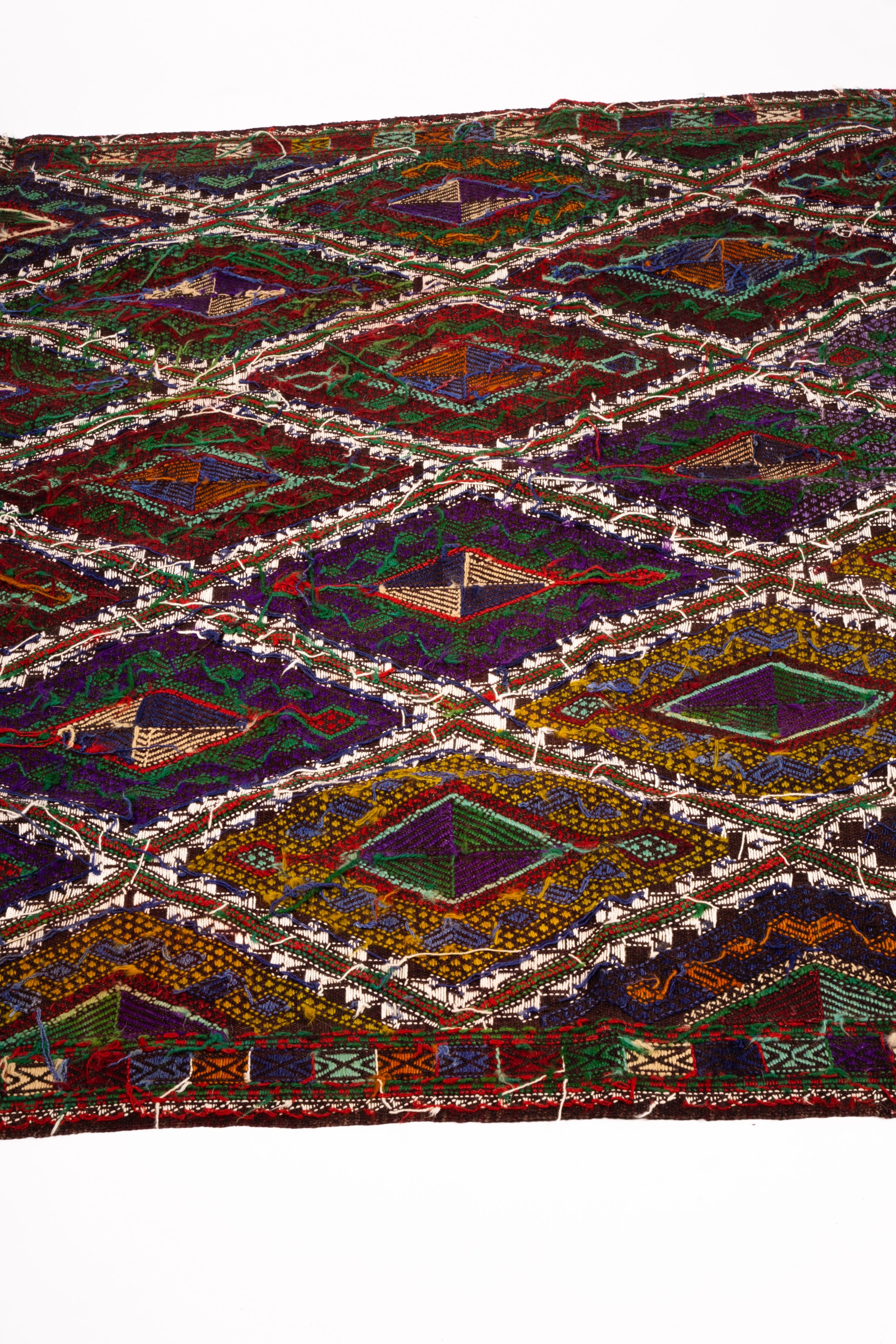 A Moroccan wool tile pattern rug, 240 x 160cm